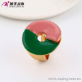 13703 Hot vente nouveau design dames bijoux grand cercle en forme de bague de doigt de couleur rose et vert